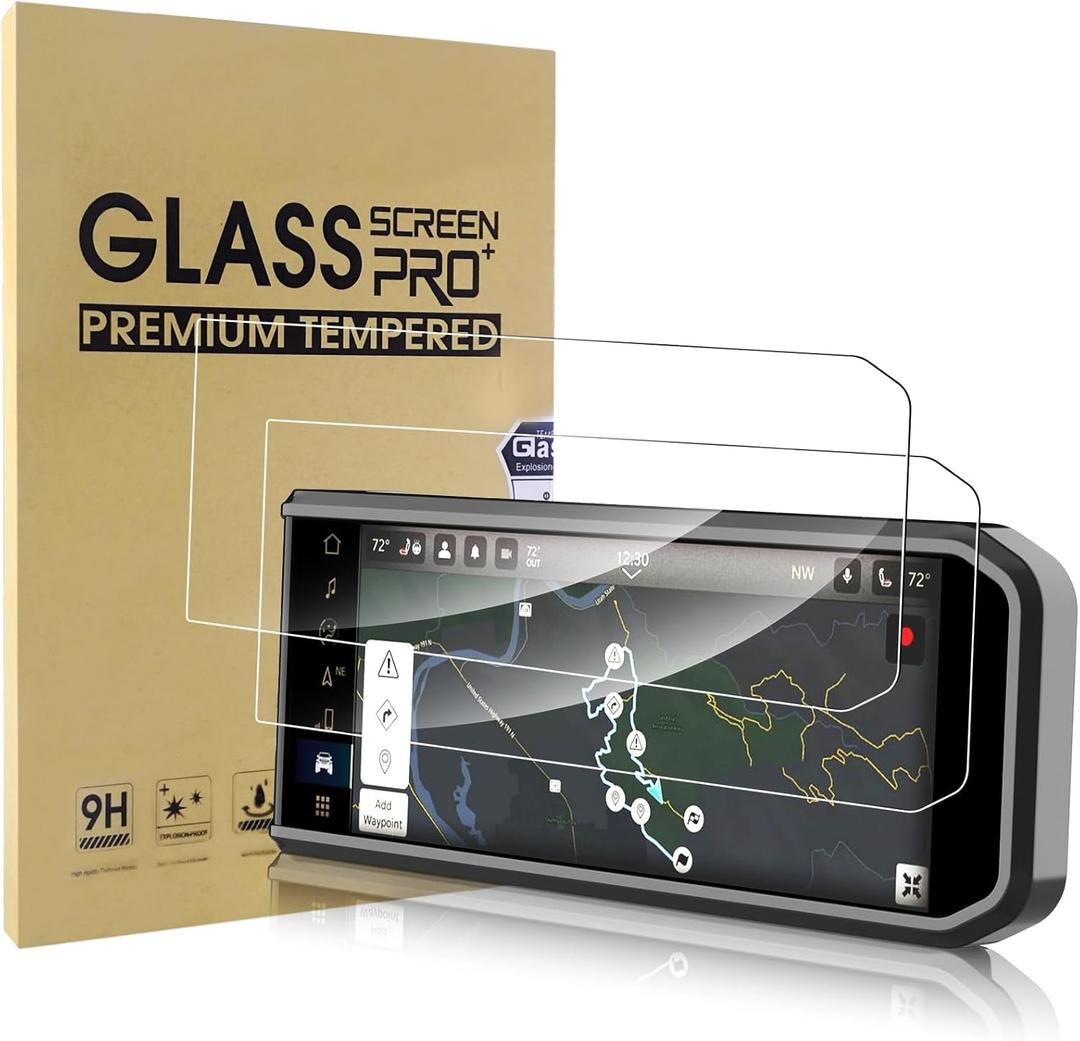 Simpeak 2-Pack 9H 12.3-Inch Screen Protector Compatible with Jeep Wrangler JL 2025 2024 Touchscreen Accessories, Anti-Scratch, Sensitive Touch