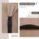 ULTCOVER Square Patio Heavy Duty Table Cover - 600D Tough Canvas Waterproof Outdoor Dining Table and Chairs General Purpose Furniture Cover 94 inch (Brown)