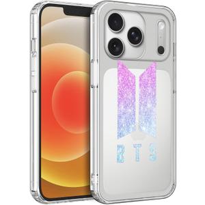 Compatible for iPhone 17 Pro Max Case, Cool Unique Design Soft TPU Shockproof Clear Case for Men/Women/Girl/Boy(Fashion-BTS-9)