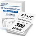 TUXIYA 300 Sheets Thermal Printer Paper 8.5 x 11 Inch,BPA free Advanced Thermal Printing, US Letter Size Thermal Paper Compatible Most Portable Printers