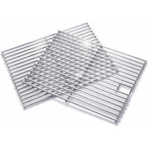 17 Inch Grill Grates for Nexgrill Replacement Parts 4 Burner 720-0830H 720-0830X 720-0888S 720-0783W,2 Pack 201 Stainless Steel Cooking Grates for Homedepot Nexgrill 5 Burner 720-0888N Gas Grill (Silver)