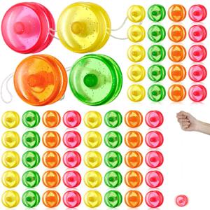 Soulchen 120 Pcs Mini Yo Yo Assorted Colors Yoyo Bulk Party Favors for Adults Party Supply Prizes Goody Bag Fillers Activities Gifts, 4 Colors