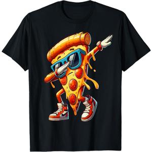 Dabbing Pizza Slice Fun Graphic Tee for Food Lovers T-Shirt