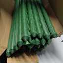 Garden Stakes 48 Inches Sturdy Green Plant Sticks 25 Pack, Metal Tomato Stakes Support, Yard Plant Support Cage for Potted Plants, Tomatoes, Trees, Cucumber, Fences, Beans (48 inch)