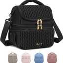 Breastmilk Cooler Bag - Large Capacity 12L & 10-Hour Insulated Bottle Cooler Bag with Detachable Divider for Tall Baby Bottles | Dual Deck Lunch Box for Women | Breast Pump Bags for Work