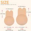 Sticky Bra Strapless Sticky Invisible Push up Silicone Bra for Backless Dress with Nipple Covers Adhesive Bras(C&D Cup)