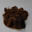 18 inch Wavy Wigs for Women - Middle Part Wavy Light Brown Wig with Upgraded Strands Synthetic Natural Hairline Wig for Daily Party(Light Brown,18 Inch