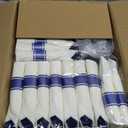 I00000 350 Pcs Dark Blue Plastic Plates,Clear Disposable Plates for 50 Guests,Blue Dinnerware Include 50 Dinner Plate 50 Dessert Plate,50 Cups,50 Pre Rolled Napkins with Cutlery Set for Party,Wedding
