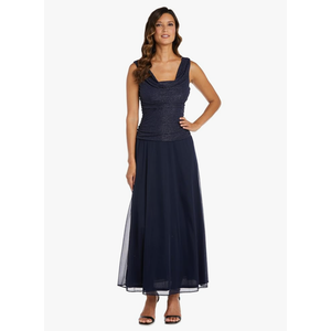 R&M Richards Women's Glimmer Flow Dress, Size 14W 