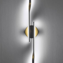 Black LED Wall Sconce Remote Control Hardwired Wall Lamp for Bedroom Modern Dimmable Wall Light for Bedroom Living Room Foyer 15W