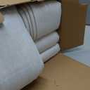 MIULEE Pinch Pleated Thick Linen Curtains 84 Inch 4 Panels Set Back Tab Memory Trained Pinch Pleat Semi Sheer Light Filtering Curtains Let Light in Window Drapes for Living Room Bedroom Beige White