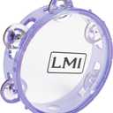 LMI Transparent Tambourine with Head Purple 15CM