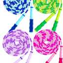 Jump Rope for Kids Girls and Boys, Soft Beaded Jump Ropes, Adjustable Skipping Rope, Tangle-Free Segmented Rope for Kid and Women Men Adults Exercise, Keeping Fit, Training - 9.2Ft (4Pack-PGBP)