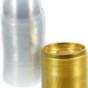 KALLORY 50Pcs Mini Cake Packaging Boxes with Lids, Round Moon Cake Dessert Containers with Gold Base Tray, Small Cupcake Muffin Pastry Holders for Party Favor and Bakery Use