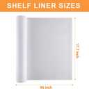 FLPMIX Shelf Liner White - Waterproof Pantry Cabinets Liners - Washable Non-Adhesive Kitchens Drawer Paper - Easy to Cut EVA Bathroom Cupboard Mat 17.7" X 96Inch
