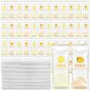50 Pcs Moist Towelettes Individually Wrapped Scented Disposable Face Towels Essential Oil Infused Moist Terry Cotton Towel for Use Hot or Cold Travel Body Spa (Lemon Mango)