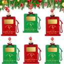 Capoda 6 Pack Christmas Gas Can Gift Card Holder Ornaments, Wooden Money Holders for Gift Cards, Funny Stocking Stuffers, Holiday Party Favors, Xmas Tree Decorations(Red and Green)