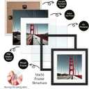 16x16 Picture Frame Diamond Painting Frames Poster Frames Made of Solid Wood,Display Pictures 12x12 with Mat or 16x16 without Mat for Photos, Paintings,Walls Decoration,Anniversary,Wedding,Christmas