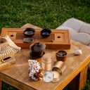 uxcell 9 Pcs Tea Tins Canister with Airtight Double Lids, 8 Fluid Oz Small Round Tin Can Box, Kitchen Canister Containers for Loose Tea Coffee Candy Spices, Red