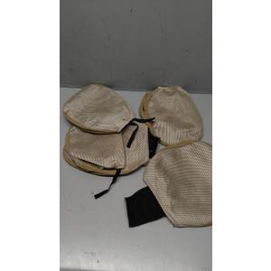 4 Car Headrest Cover Light Brown