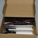 LUMENIX LED Emergency Dash Strobe Lights Bar w/Controller Windshield Visor Safety Warning Traffic Caution Lightbar Deck Split Flashing Light for Construction Vehicles Work Trucks Pickup - White Amber