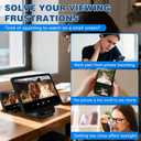 3D HD Big Screen Phone Magnifier, New Cell Phone Screen Magnifier, Foldable Design Screen Version for Movies and Videos, Lightweight Phones Magnifying Screen, Compatible with All Phones (White)