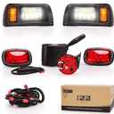 Universal Golf Cart 12 Volt Headlight and Tail Light Kit for Club Car DS Carts Gas & Electric Models,with Upgrade Headlights, Amber Turn Signals, Brake Lights