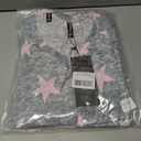 PrinStory Womens Pajama Set Short Sleeve Shirt and Capri Pants Sleepwear Pjs Set with Pockets (Gray, XXL)