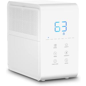 20-30 Pints Dehumidifier for Home and Basement Medium Room with Drain Hose White
