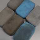 The Rag Company - Ultra No Soak Coating Applicator - Ultra Blue and Ice Grey - 6 Pack - 3 Inch by 5 Inch Applicator Sponge