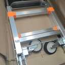 3 in 1 Folding Hand Truck Dolly Cart with Wheels Foldable Utility Cart Aluminum Trolley Cart 600lbs Capacity Convertible Dolly for Moving Furniture Shopping for Garden Home Office Warehouse