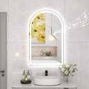 STARLEAD 32"x20" Arched LED Bathroom Mirror with Bluetooth Speaker, Dimmable Lighting, 3 Color Temperature, Anti-Fog, Touch Control Wall Mounted Vanity Mirror