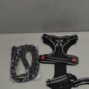 No Pull Dog Harness Adjustable Reflective Oxford Easy Control Medium Large Dog Harness with A Free Heavy Duty 5ft Dog Leash, M