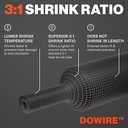 Dowire Heat Shrink Tubing 3/16" - Adhesive Lined - 3:1 Ratio - Waterproof Marine Grade Shrink Tube - Wire Shrink Wrap Tubing - Black - 35 Feet