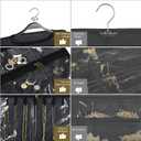 SMRITI Hanging Jewelry Organizer with Dual Zippered Pockets Canvas Double Sided Rotating Hanger Necklace Hanging Wall Organizer Earring Dustproof Holder Wall Mount Accessories Display Bag(Dark Grey)