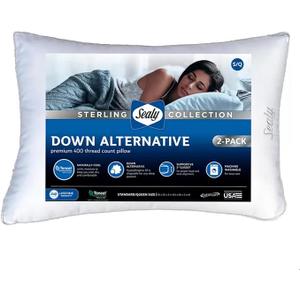 sealy Sterling Collection Down Alternative Pillows 400 Thread Queen - 1 Pack