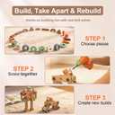 NewFamily 158PCS Kids Construction Drill Set with Electric Drill, STEM Building Toy Tool Kit for Boys & Girls Ages 3 4 5 6 7 8 9 10, Creative Educational Gift