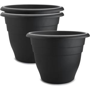 RooTrimmer 3 Pack 20 Inch Large Plant Pots for Outdoor,Heavy Duty Extra Large Deep Garden Planter with Drainage Holes,Sturdy Textured Black Flower Pot for Trees,Shrubs,Patio,Lawn