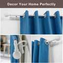 Double Curtain Rod 36 to 72 Inches, Adjustable Double Drapery Rod with Round & Barrel Finials, Window Treatment Decorative Curtain Rod, 1-Inch Front and 5/8 Inch Back Telescoping Curtain Rod White