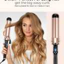 2 Inch Curling Iron Extra Long Barrel for Long Hair, Large Barrel Curling Wand Ceramic Tourmaline with LCD Display,10 Temps, Dual Voltage
