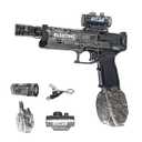 Electric Water Gun with Lights, Water Guns for Adults, Large Capacity High Powered Squirt Electric Water Gun, Range 28-32 FT, Summer Water Pistol Toys for Pool Party Beach Outdoor