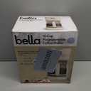 BELLA 12 Cup Programmable Coffee Marker, Reusable Dishwasher Safe Accessories, Easy LCD diaply, Auto Shutoff, 900 watt, Oatmilk