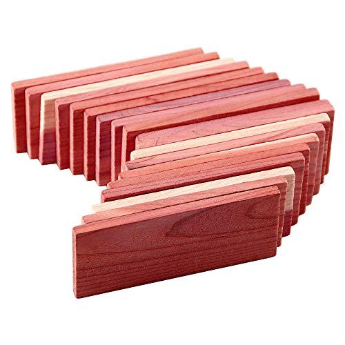 Cedar Space Cedar Blocks for Closet Storage,100% Aromatic Red Ceder Blocks Cedar Planks Chips 16pcs for Closet Drawers 100% Natural Wood Chips