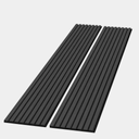 WVH Luxury American Black Oak Acoustic Slat Wood Wall Panels, Measures 94.49" x 25.20", Premium Oiled Finish, Interior Decor for Walls & Ceilings, Noise Cancelling & Sound Absorbing for Home, 2pcs