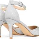 JOY IN LOVE Closed Toe Heels Pumps for Women 3IN Stiletto Pointed Toe Ankle Strap Heels, Size 9.5