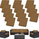 Outdoor Cushion Covers Set,14PCS Patio Furniture Couch Seat Slipcovers, Replacement for Sofa Sectional Chair(CoverOnly) (Camel)
