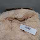 JOLLYVOGUE Calming Dog Beds Large Sized Dog, 36in Donut Washable Large Pet Bed, Anti-Slip & Anti-Anxiety Fluffy Faux Fur Round Dogs Bed, Fits up to 80 lbs Pets (Off White)