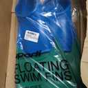 Sporti Adult-Kids Short Swim Fins, Floating Fin for Swimming & Snorkeling, Swim Flippers for Training - GreenBlue - M 11-12 / W 12-13