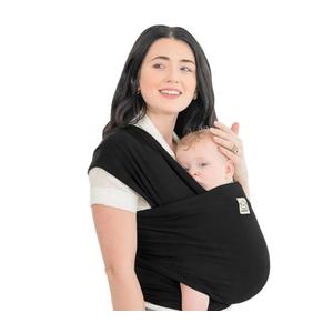 KeaBabies Baby Wrap Carrier  All in 1 Original Baby Carrier Newborn to Toddler Sling, Easy to Wear, Hands Free Bonding, Lightweight, Breathable Infant Wraps (Trendy Black)
