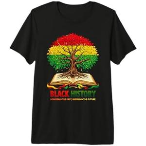 Black History Honoring Past Inspiring Future Men Women Kids Premium Tri-Blend T-Shirt, Large